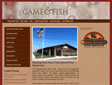 Tablet Screenshot of gameandfish.standingrock.org